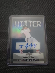 JHOSTYNXON GARCIA  2025 LEAF BASEBALL NATION PURE HITTER PROSPECT AUTOGRAPH #1/2 - Picture 1 of 2