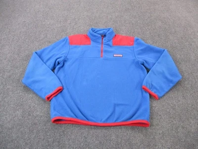 Vineyard Vines Jacket Mens M Blue Red Fleece Outdoors Hiking Camping Preppy Logo - Image 1 of 4