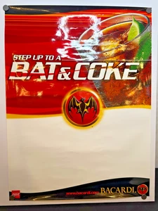 Bacardi Rum Fledermaus & Cola Bar Promo Poster 18"x24" Leere Fläche zum Schreiben - Bild 1 von 4