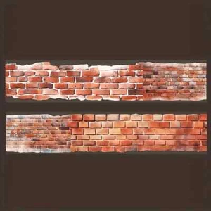 2x Red brick wall pattern washi tapes for model scenery, crafts, -4cm x 200cm - Picture 1 of 6