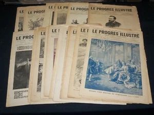 1891-1905 LE PROGRES ILLUSTRE FRENCH MAGAZINE LOT OF 20 ISSUES - NP 5376 - Picture 1 of 6