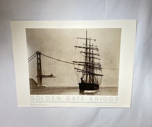 VINTAGE GABRIEL MOULIN LITHOGRAPH PRINT GOLDEN GATE BRIDGE - Picture 1 of 12