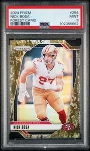 Nick Bosa 2024 Panini Prizm #254 Forest Camo /15 PSA 9 49ers - Picture 1 of 2