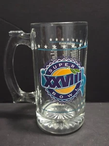 Super Bowl XXVIII Beer Mug 1994 Georgia Dome Buffalo Bills Dallas Cowboys (4895) - Picture 1 of 5
