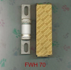 NUEVO SEMICONDUCTOR BUSSMAN FWH70 FUSIBLE FWH 70 AMP 500 VOLTIOS (NUEVO EN CAJA) - Imagen 1 de 3