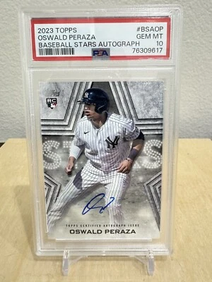 2023 Topps Oswald Peraza Baseball Stars Rookie Auto (New York Yankees) - Image 1 of 2