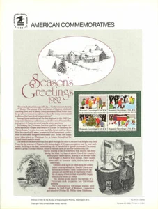 #177 20c Christmas 1982 #2027-2030a USPS Commemorative Stamp Panel - Picture 1 of 1