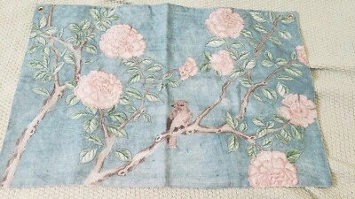 Annie Selke Jolie Bordado Pájaro Azul Panel Decorativo/No Funda Almohada Foto 1 de 4