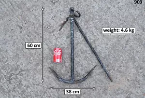 old vintage iron boat fisherman anchor 60 cm / 4.6 kg - FREE POSTAGE - Picture 1 of 6