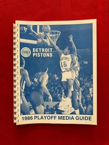 1985-1986 NBA Detroit Pistons playoffs media guide / Dumars debut / Thomas - Picture 1 of 1