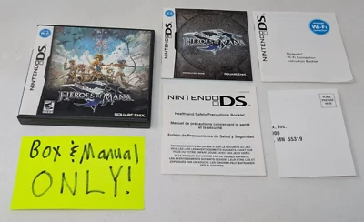 SOLO ESTUCHE Y MANUAL Heroes of Mana Nintendo DS SOLO CAJA E INSERTOS MANUALES - Imagen 1 de 4
