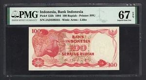 Indonesia 100 Rupiah 1984 P122b Uncirculated Grade 67 - Picture 1 of 2
