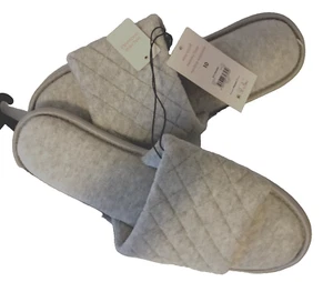 SECRET TREASURES graue gefütterte Memory Foam Pantoletten Hausschuhe Größe 10 - Bild 1 von 5