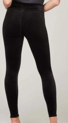 NUEVO CON ETIQUETAS SPANX TERCIOPELO LEGGINGS PANTALONES Negro #2070 Adelgazante Vacaciones Sexy Fiesta S M o L Foto 1 de 4