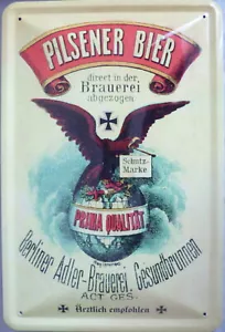 Blechschild Schild 20x30 cm - Pilsener Bier Berliner Adler Brauerei Werbung - Bild 1 von 1