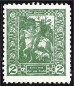 Vintage Austria Poster Stamp The Hammer. Knight's Loyalty, Death And Devil. - Picture 1 of 3