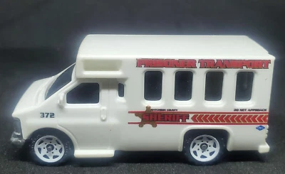 Matchbox 1998 Chevy Sheriff Prisoner Transport Bus White 1:80 Scale Loose - Image 1 of 4