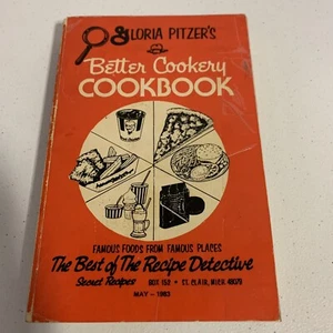 1983 Gloria Pitzers Better Cookery Cookbook Excellent Recipes - Picture 1 of 6
