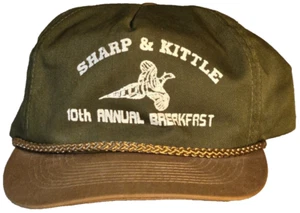 Vintage Otto Cap Annual Breakfast Fasan Jagd geflochtenes Seil Snapback Mütze - Bild 1 von 8
