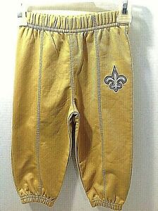 New Orleans Saints Logo NOLA Baby Infant Nylon Sweatpants Size 12M NFL Football