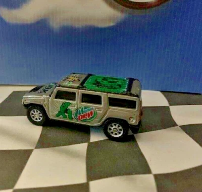 Maisto 2003 Marvel Hummer H2 Incredible Hulk Mountain Dew Sierra Mist Silver - Image 1 of 2