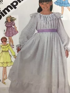 1981 Simplicity 5396 Vintage Sewing Pattern Girls Pullover Dress Size 10 - Picture 1 of 7