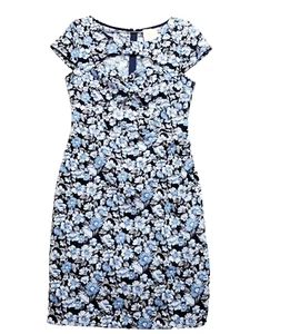 Modcloth Dear Fiery Dress Womens Large Black Floral Cutout Keyhole Front Cottage - Picture 1 of 20