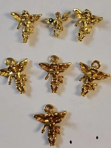 Vintage Schutzengel Cherub goldfarbene Anstecknadeln Krawattennadel Anhänger (7 Stück) - Bild 1 von 24
