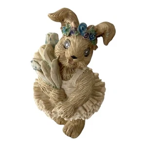 Vintage Mervyn's 1991 Bunny Rabbit Happy Easter Collection Ballerina TuTu Flower - Picture 1 of 4
