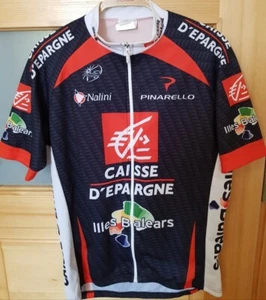 Caisse D'epargne, Black Red White Cycling Shirt by Nalini, Size Adult Large - Picture 1 of 5