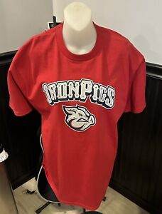 Iron Pigs Lehigh Valley Minor League Majestic Short Sleeved Red Size Large NWOT