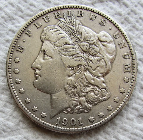 1901-S Morgan Silver Dollar Rare Date San Francisco Mint XF Cover