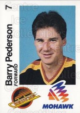 1988-89 Vancouver Canucks Mohawk #15 Barry Pederson