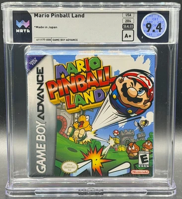 Mario Pinball Land Nintendo Game Boy Advance Precintado Nuevo WATA 9.4 A+ Calificado Foto 1 de 2