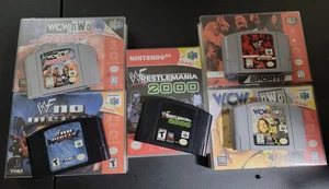 Lot of 5 Nintendo 64 Wrestling Games , WCW/NWO Revenge, WWF No mercy, and more - Picture 1 of 2