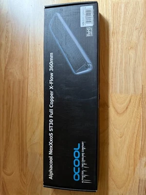 Alphacool NexXxos HPC ST30 Full Copper X-Flow Radiator, 360mm, Triple Fan, Black - Image 1 of 2