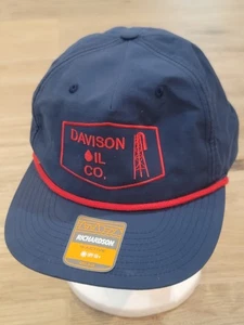 Davison Oil Co. Blue Adjustable Rope Cap Hat by Richardson NWT - Picture 1 of 7