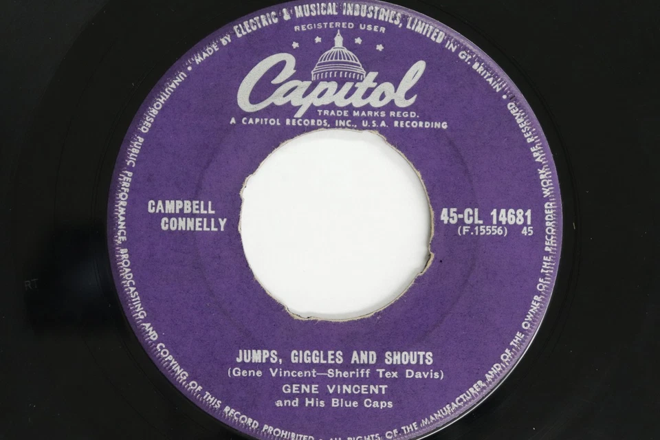 7” Gene Vincent & His Blue Caps Jumps Giggles And Shouts Wedding Bells Foto 1 de 1