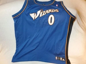 Vintage Washington Wizards Jersey Size 54 Adidas Gilbert Arenas Blue NBA Sewn - Picture 1 of 12