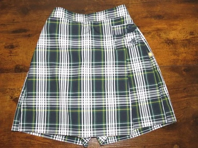 Dennis Niñas Talla 6 G6 Doble Pliegue Skort 3521 Uniforme Escolar Verde Amarillo Blanco Foto 1 de 4