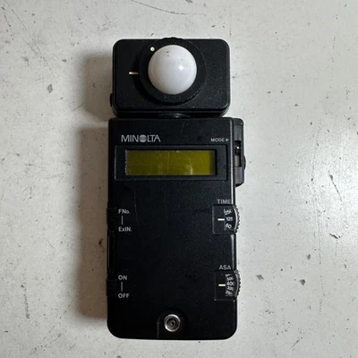 Medidor de luz de exposición digital difusor esférico negro Minolta Flash Meter III Foto 1 de 4