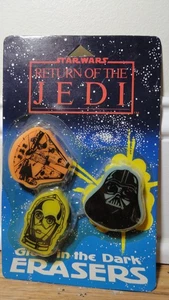 Neu Vintage 1983 Star Wars Return of the Jedi Glow in the Dark Radiergummis - Bild 1 von 2