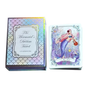 Der Traum der Meerjungfrau Tarotkarten Set verträumt vergoldet farbig Laser Tarotkarte Geschenk - Bild 1 von 12