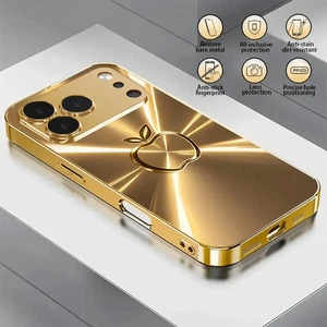 Premium Ultraklar Galvanisiert Golden Hartglas Lu für iPhone 16 Pro Max - Bild 1 von 7