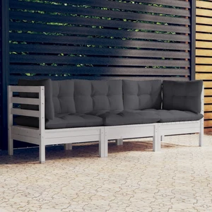 Sofa ogrodowa 3-osobowa z poduszką Meble ogrodowe Sofa Lounge Lite drewno Sosna vidaXL - Zdjęcie 1 z 24