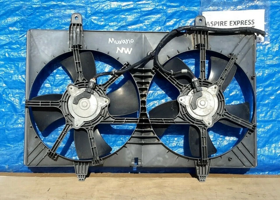 2003-2005 Nissan Murano Radiator Dual Cooling Fan OEM - Изображение 1 из 4