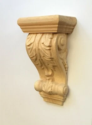 2 X Corbels Wooden Corbel Wood Timber Carved Corner Supports Raw - image 1 of 2