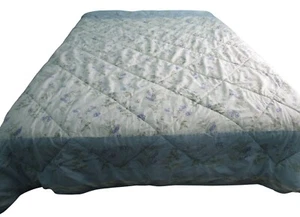 Laura Ashley Lavender White Floral Botanical Quilt Full Queen Comforter Faded... - Picture 1 of 22