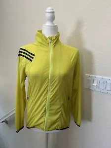 Adidas Running Jogging Biking Windstopper Jacket yellow Size L stretchy - Picture 1 of 12