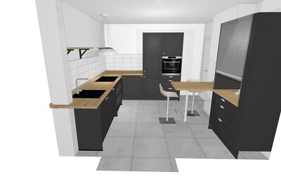 FABRIKNEU: Hochwertige Küche in L form mit Top-Geräten, 3,50x2,55 m.  - Bild 1 von 4